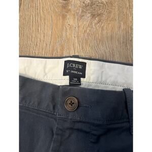 J.CREW Chino Shorts Blue Regular Fit Cotton Button Pockets Solid 5" Inseam Men